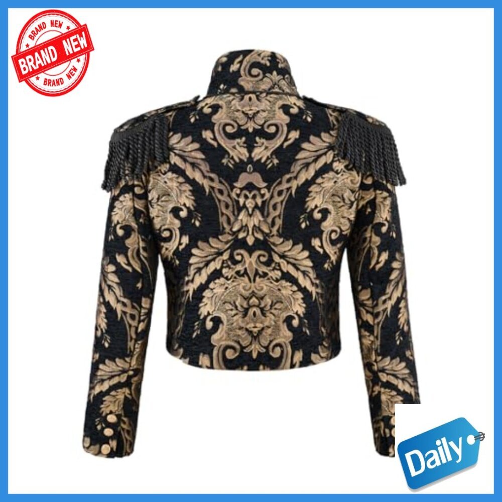 Steampunk Vintage Jacket Long Sleeve Medieval Gothic Coat Victorian Retro - Picture 5 of 6